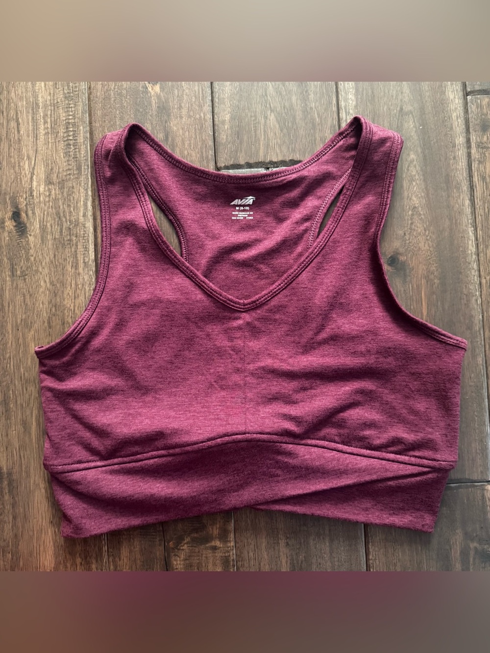 AVIA Purple Racerback Sports Bra M (8-10)